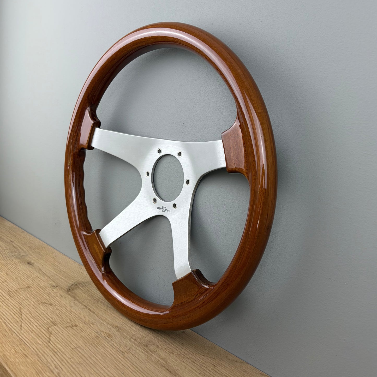 Personal Manta 4 classic three spoke wooden steering wheel (1979)