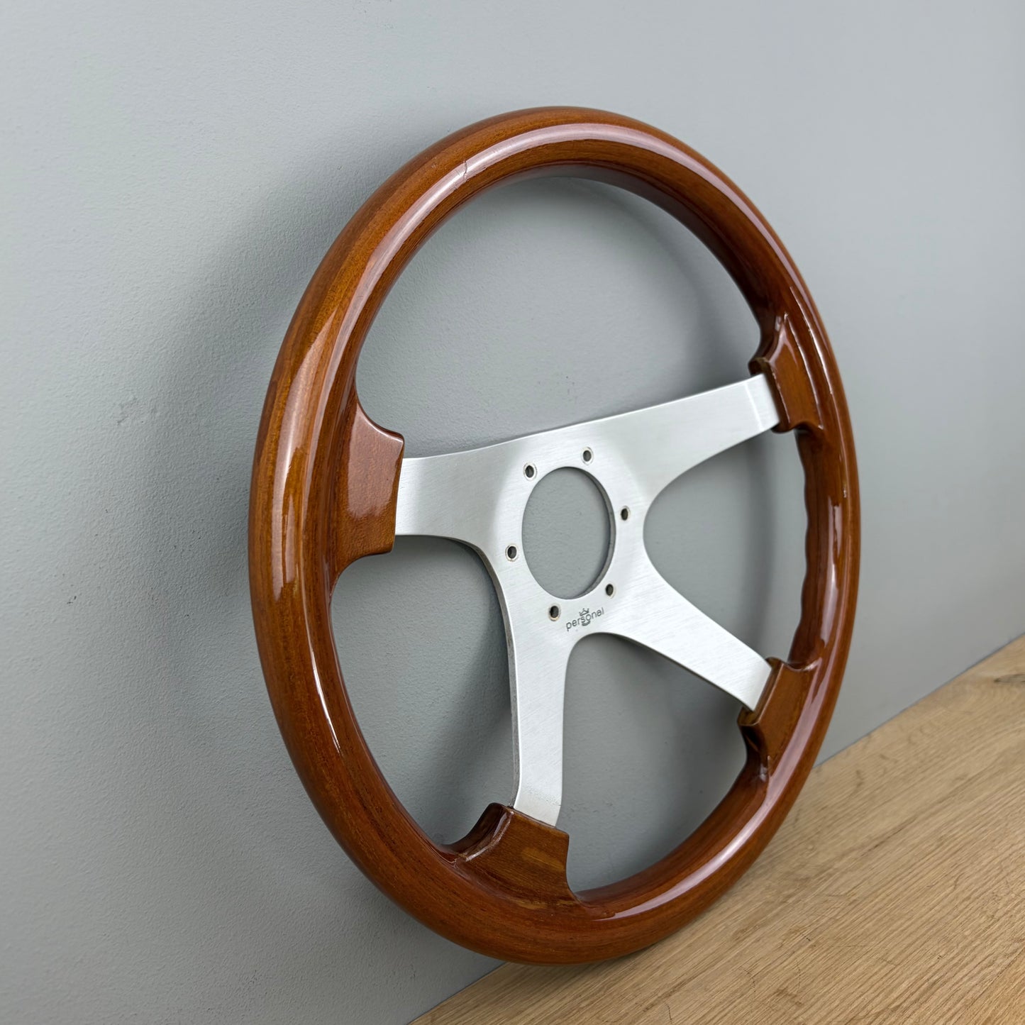 Personal Manta 4 classic three spoke wooden steering wheel (1979)