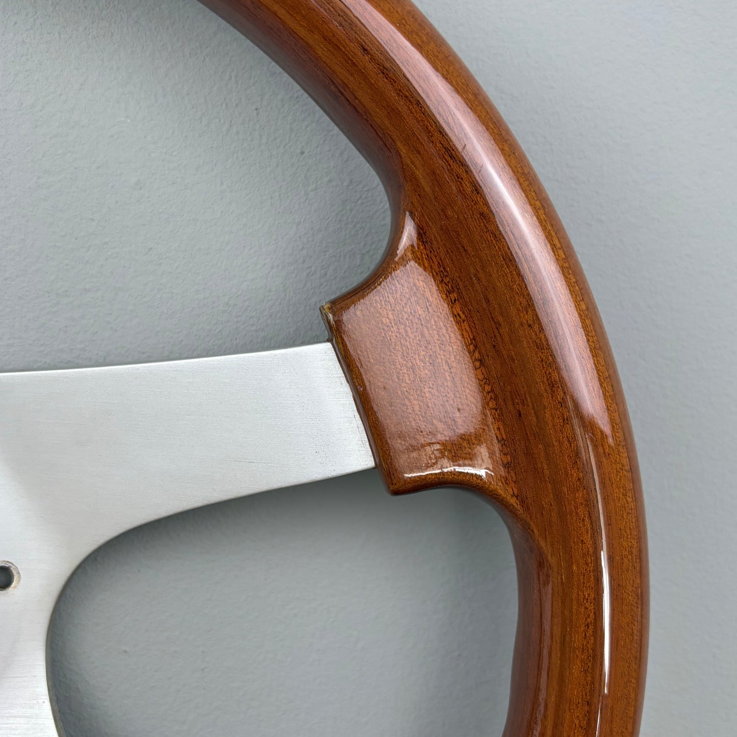 Personal Manta 4 classic three spoke wooden steering wheel (1979)